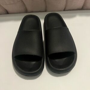 Black Slide Sandals